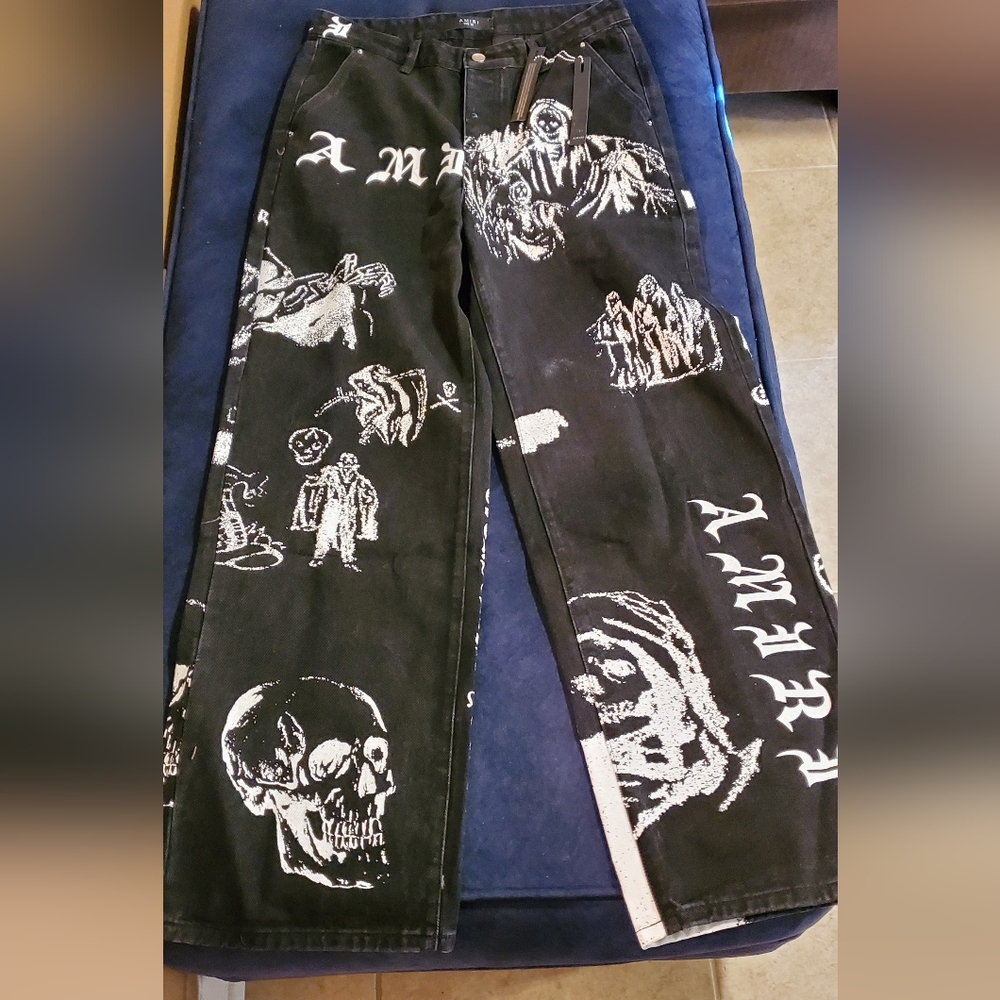 Amiri jeans size 32 wes lang straight bottom